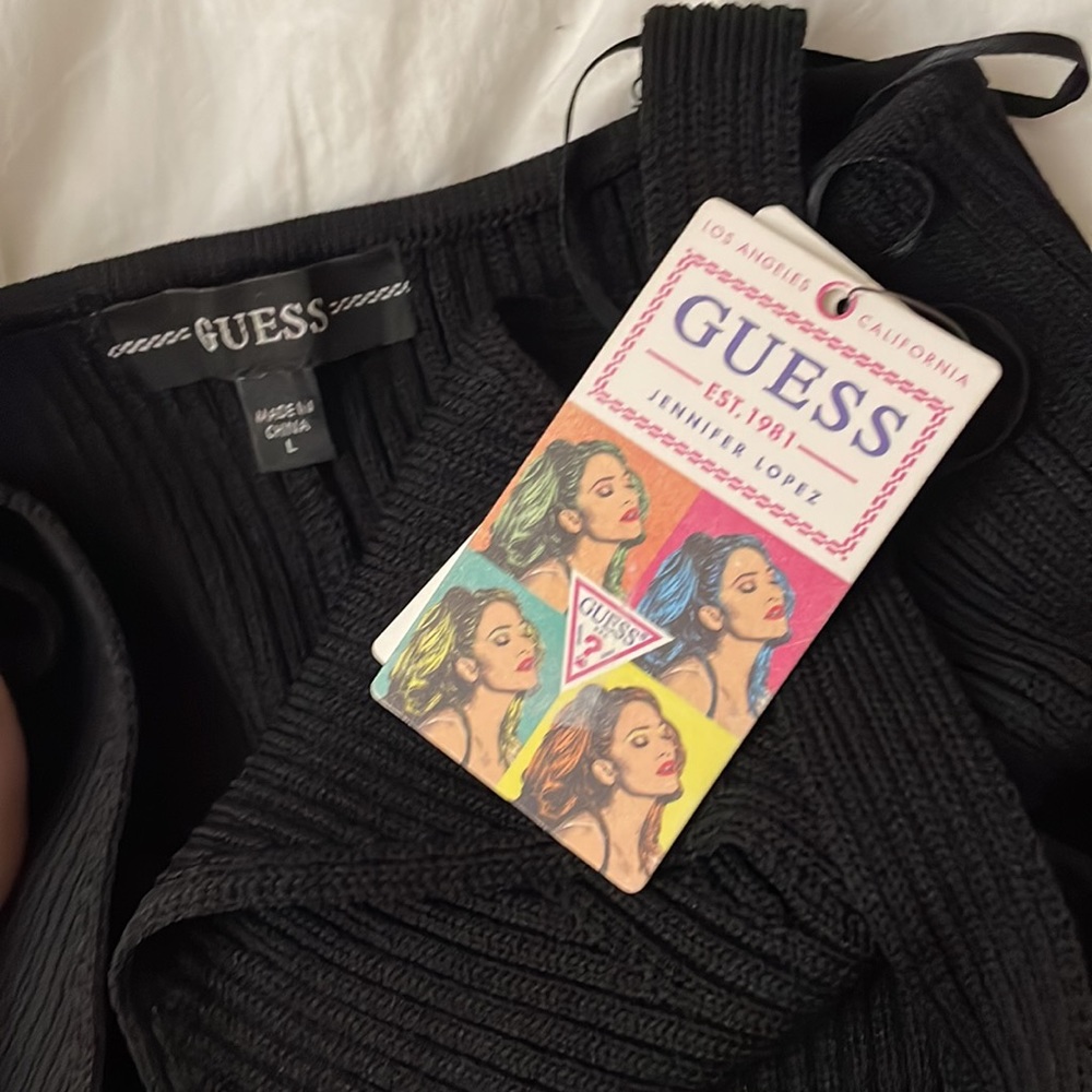 J.Lo x GUESS Collection Knit Bodycom Midi dress